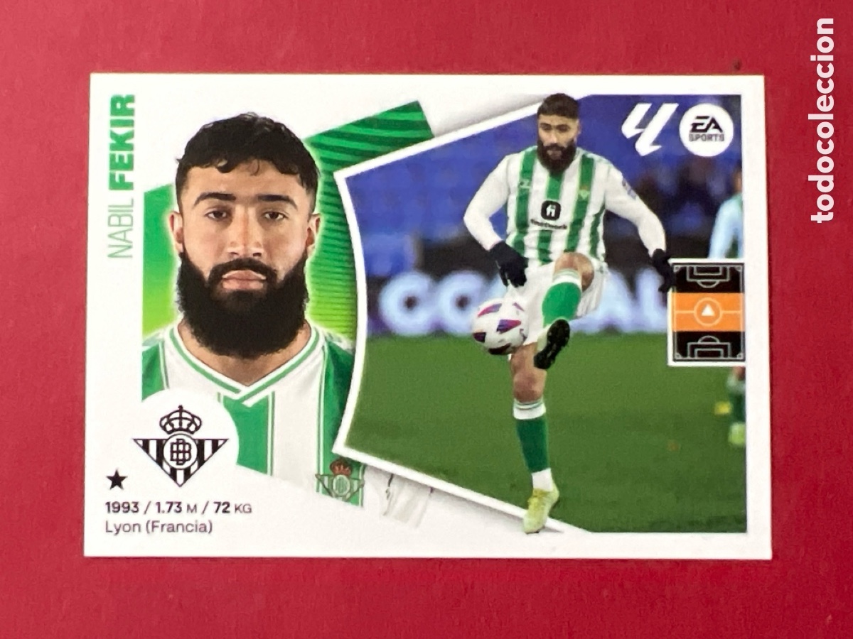 Cromos de F&uacute;tbol: C125. 14A Fekir, Real Betis, Panini Ediciones Liga Este 2024 2025 24 25, 14 A