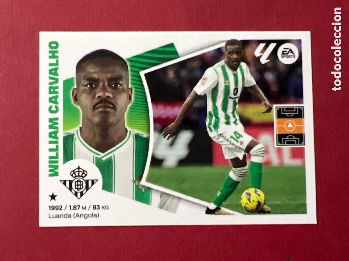 Cromos de F&uacute;tbol: C126. 14B William Carvalho, Real Betis, Panini Ediciones Liga Este 2024 2025 24 25, 14 B