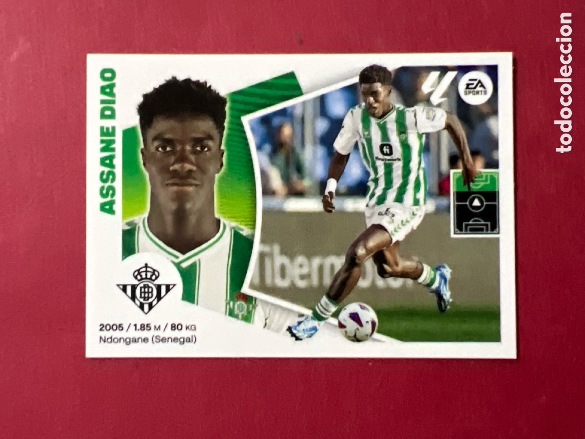 Cromos de F&uacute;tbol: C130. N&ordm; 15 B 15B ASSANE DIAO, REAL BETIS, LIGA ESTE 2024 2025, 24 25, PANINI