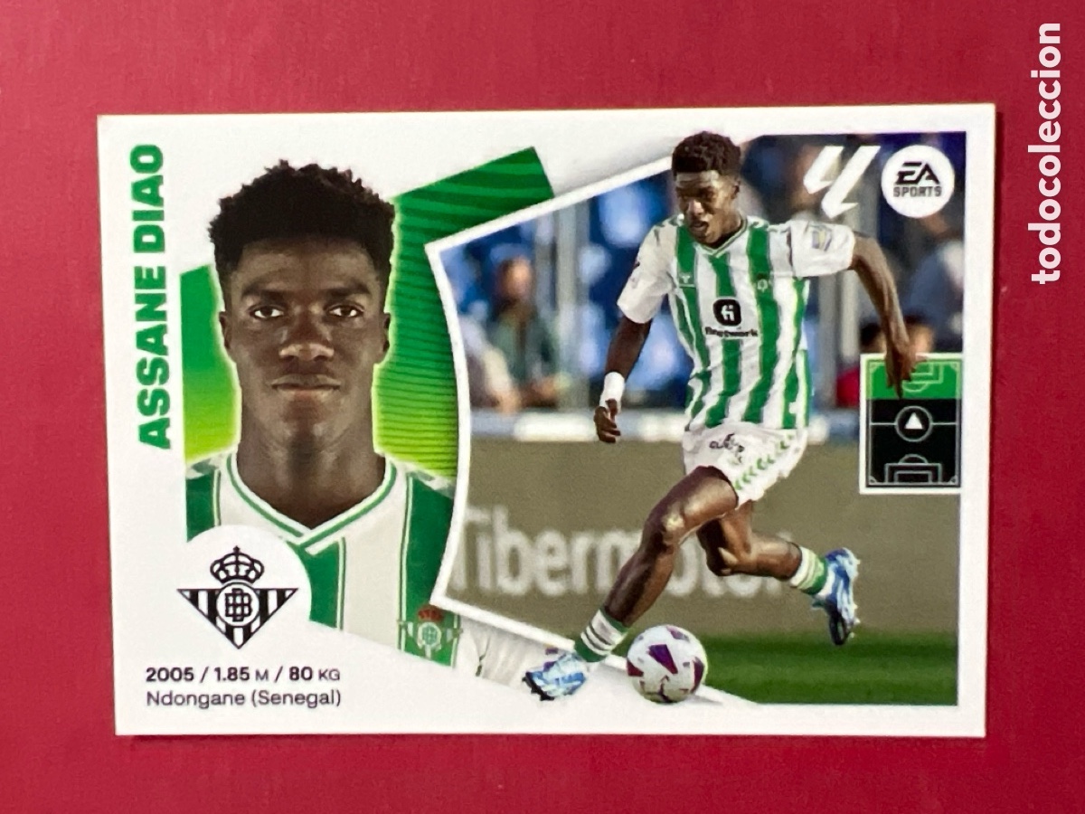 Cromos de F&uacute;tbol: C132. N&ordm; 15 B 15B ASSANE DIAO, REAL BETIS, LIGA ESTE 2024 2025, 24 25, PANINI