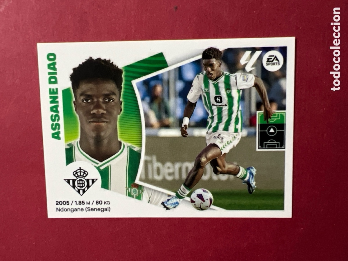 Cromos de F&uacute;tbol: C133. N&ordm; 15 B 15B ASSANE DIAO, REAL BETIS, LIGA ESTE 2024 2025, 24 25, PANINI