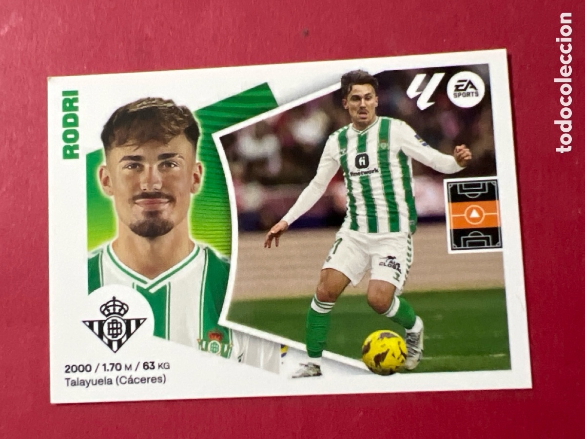 Cromos de F&uacute;tbol: C134. 15A Rodri, Real Betis, Panini Ediciones Liga Este 2024 2025 24 25, 15 A
