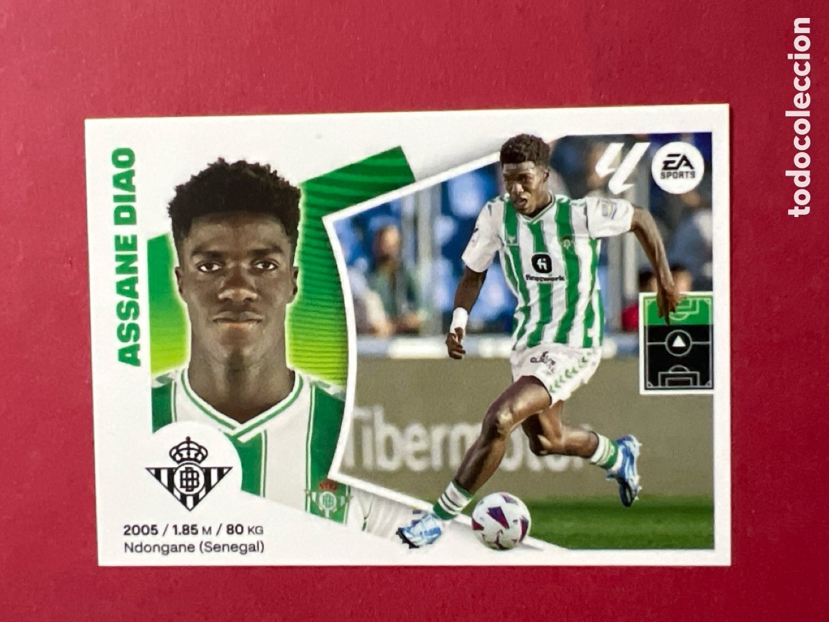 Cromos de F&uacute;tbol: C138. N&ordm; 15 B 15B ASSANE DIAO, REAL BETIS, LIGA ESTE 2024 2025, 24 25, PANINI