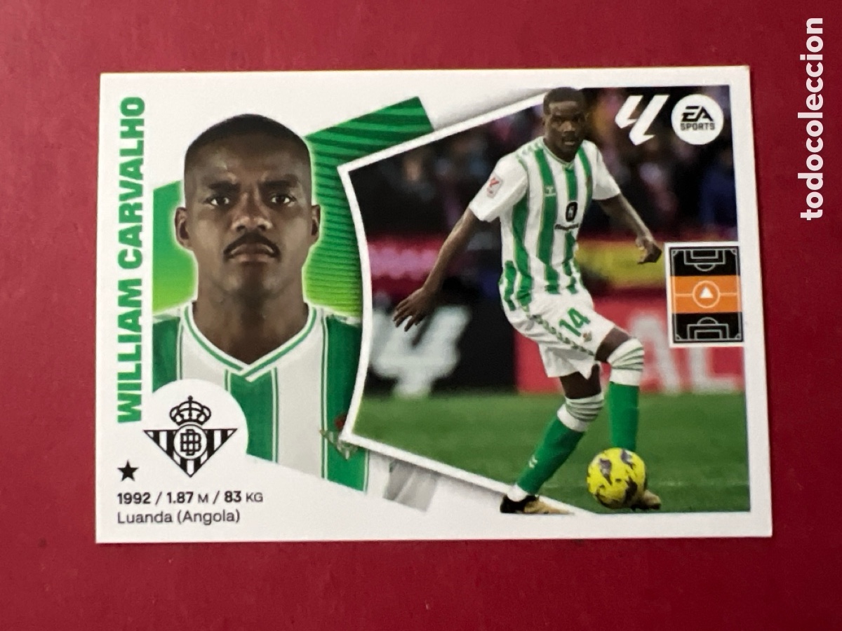 Cromos de Futebol: C140. 14B William Carvalho, Real Betis, Panini Ediciones Liga Este 2024 2025 24 25, 14 B