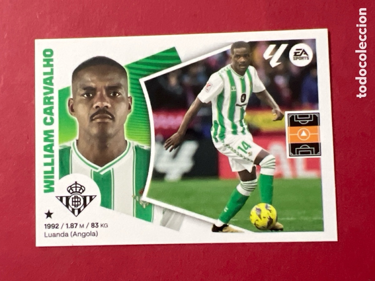 Cromos de Futebol: C142. 14B William Carvalho, Real Betis, Panini Ediciones Liga Este 2024 2025 24 25, 14 B