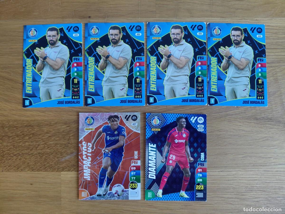 Cromos de F&uacute;tbol: Bordal&aacute;s, Coba y Uche -- Lote 6 cromos -- Getafe -- 24/25 -- Adrenalyn
