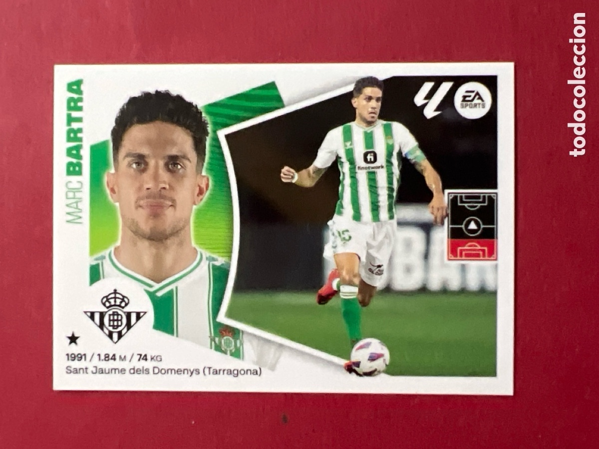 Cromos de F&uacute;tbol: C156. MARC BARTRA - REAL BETIS N&ordm; 7 LIGA ESTE 2024 2025 - 24 25