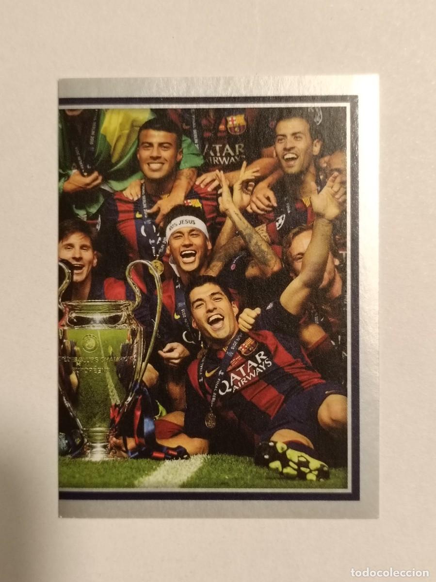 Cromos de F&uacute;tbol: #610 CELEBRACION F.C. BARCELONA UEFA CHAMPIONS LEAGUE 2015/2016 TOPPS