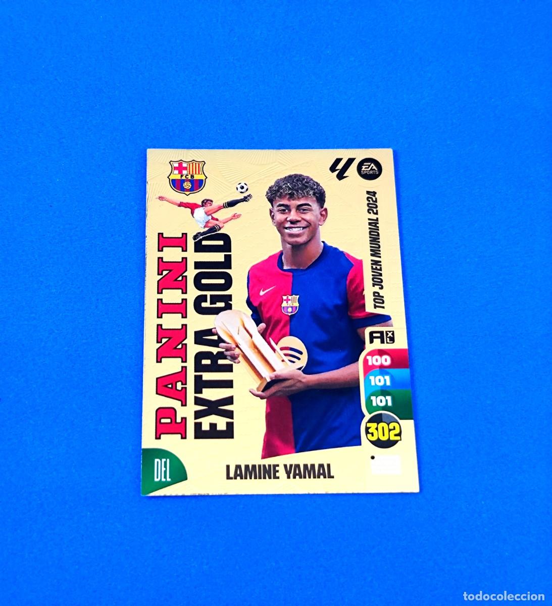 Cromos de F&uacute;tbol: Adrenalyn 2024 2025 / 24 25 Lamine Yamal Panini Extra Gold Barcelona