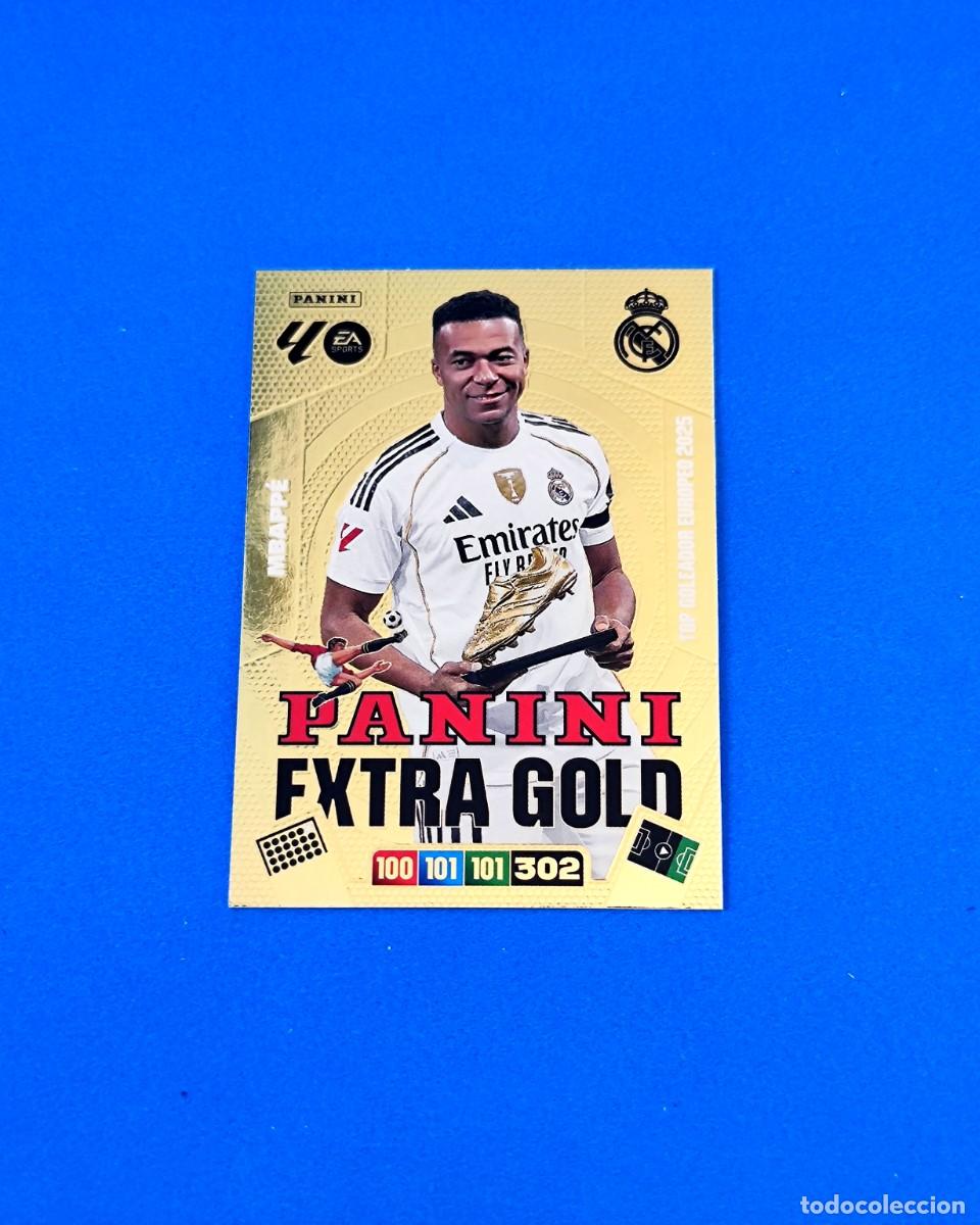 Cromos de F&uacute;tbol: Adrenalyn 2025 2026 / 25 26 Mbappe Panini Extra Gold Real Madrid