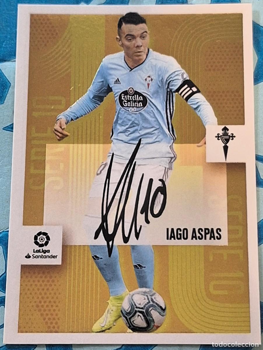 Cromos de F&uacute;tbol: Iago Aspas Celta de Vigo Panini Liga Este Autografo Impreso Serie 10
