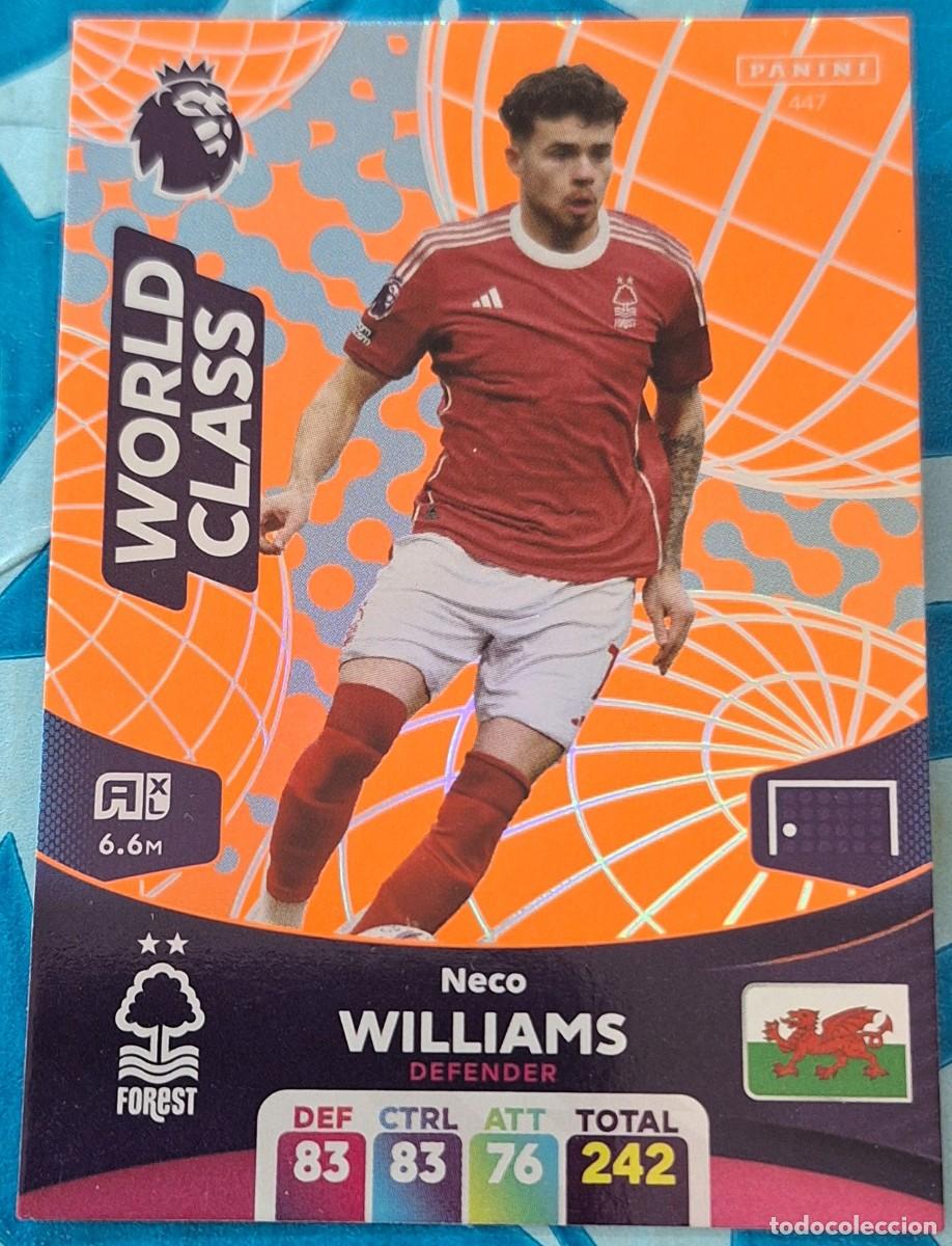 Cromos de F&uacute;tbol: Neco Williams Nottingham Forest Panini Adrenalyn XL World Class