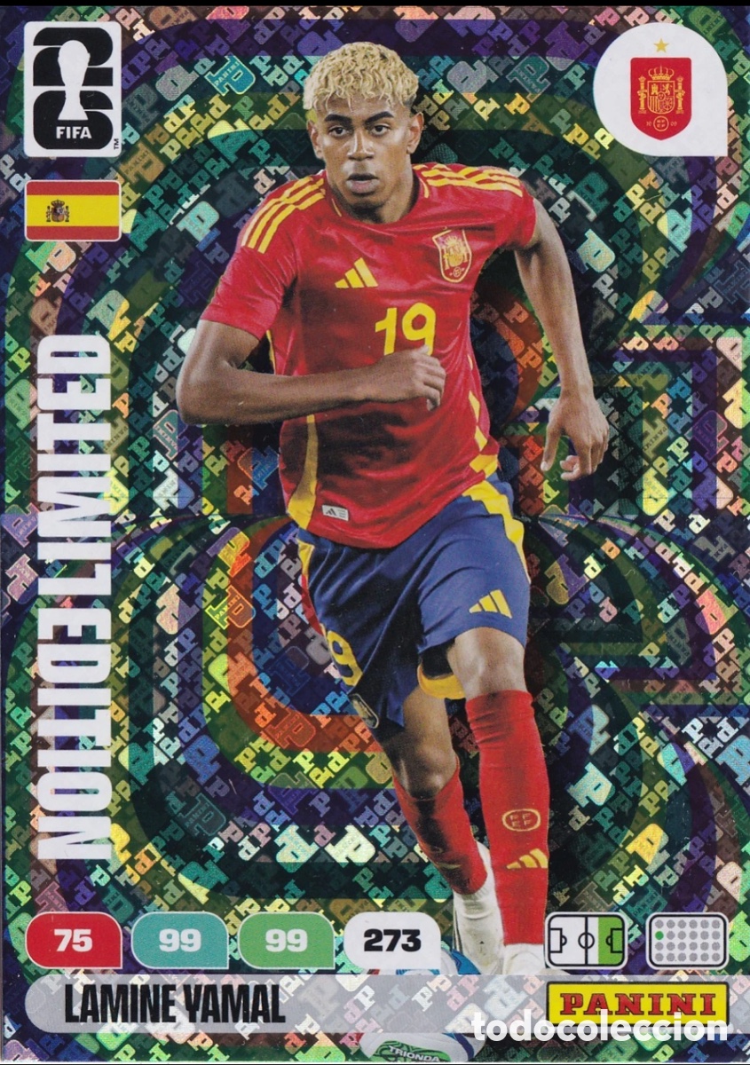 Cromos de F&uacute;tbol: Lamine Yamal Espa&ntilde;a Limited Edition Adrenalyn XL Mundial USA 2026 Panini