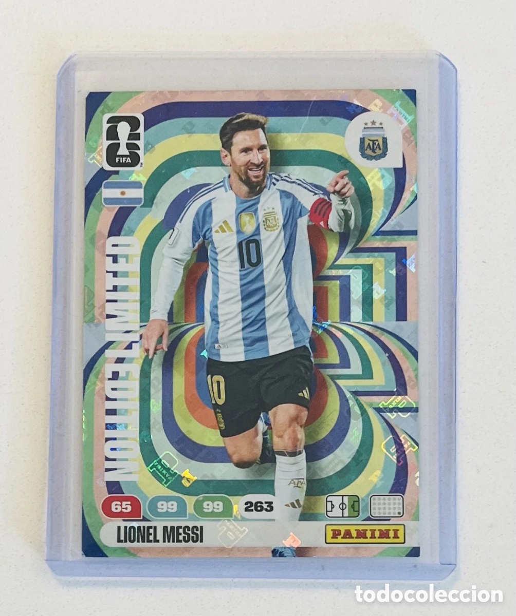 Cromos de F&uacute;tbol: Lionel Messi Argentina Limited Edition Adrenalyn XL Mundial USA 2026 Panini