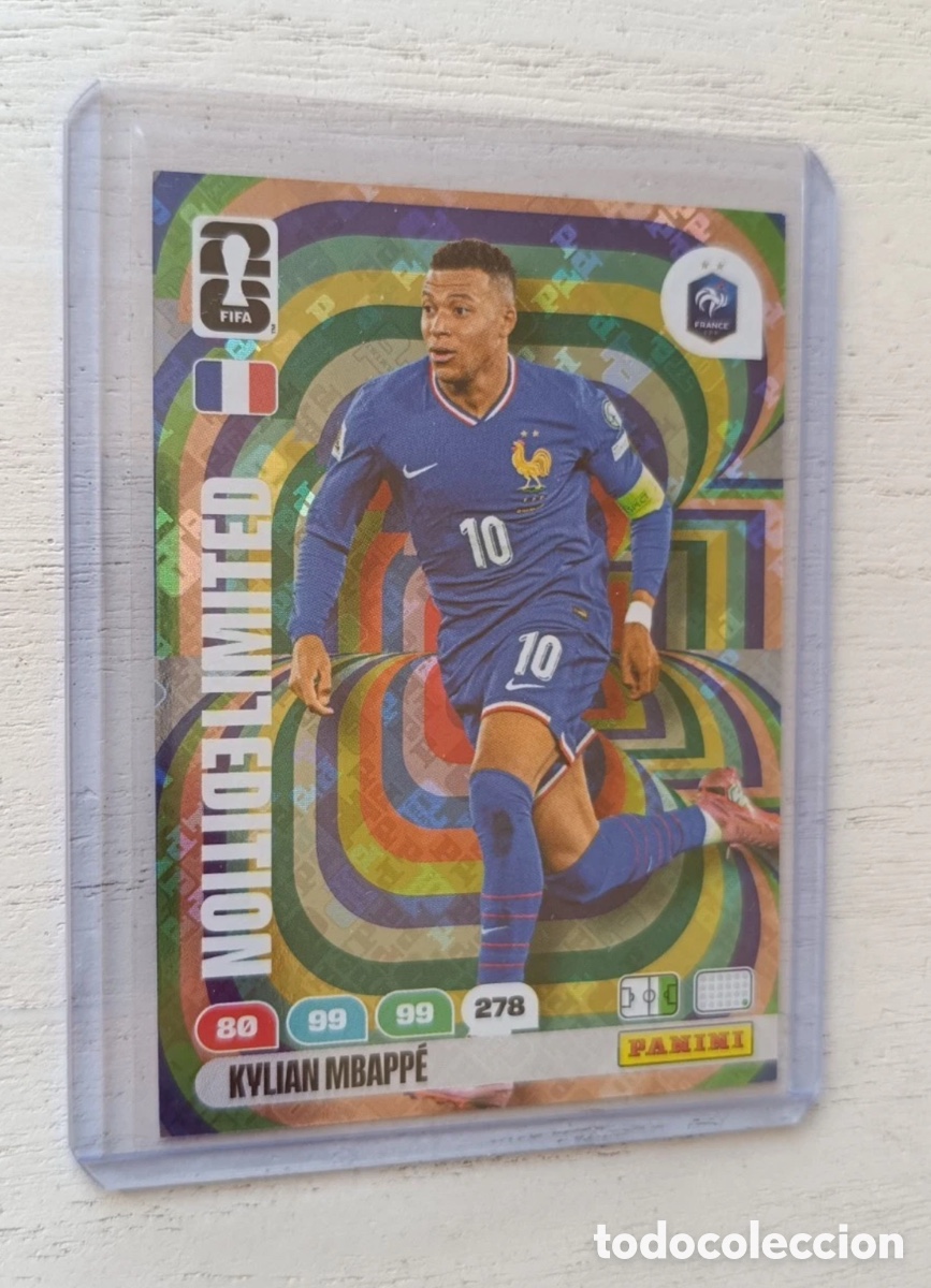 Cromos de F&uacute;tbol: Kylian Mbapp&eacute; Francia Limited Edition Adrenalyn XL Mundial USA 2026 Panini