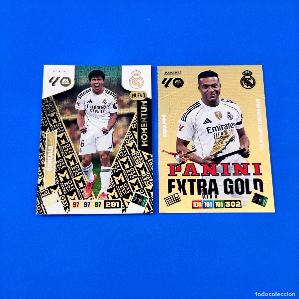 Cromos de F&uacute;tbol: Adrenalyn 2025 2026 / 25 26 Momentum Gonzalo - Extra Gold Mbapp&eacute; Real Madrid