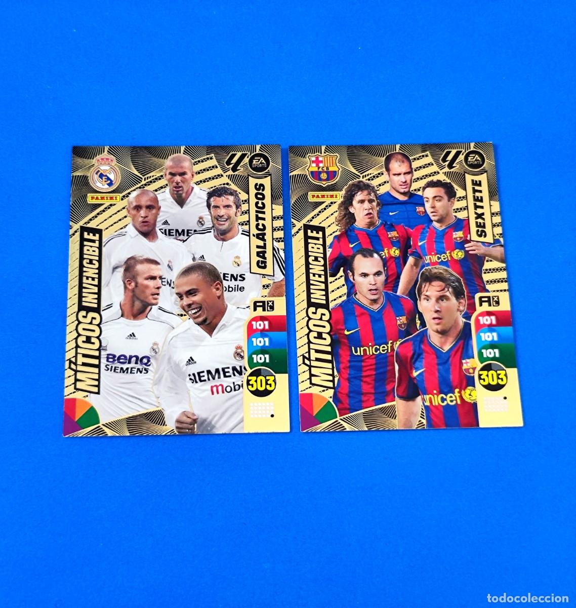 Cromos de F&uacute;tbol: Adrenalyn 2024 2025 / 24 25 M&iacute;ticos Invencible Gal&aacute;cticos Real Madrid - Sextete Barcelona