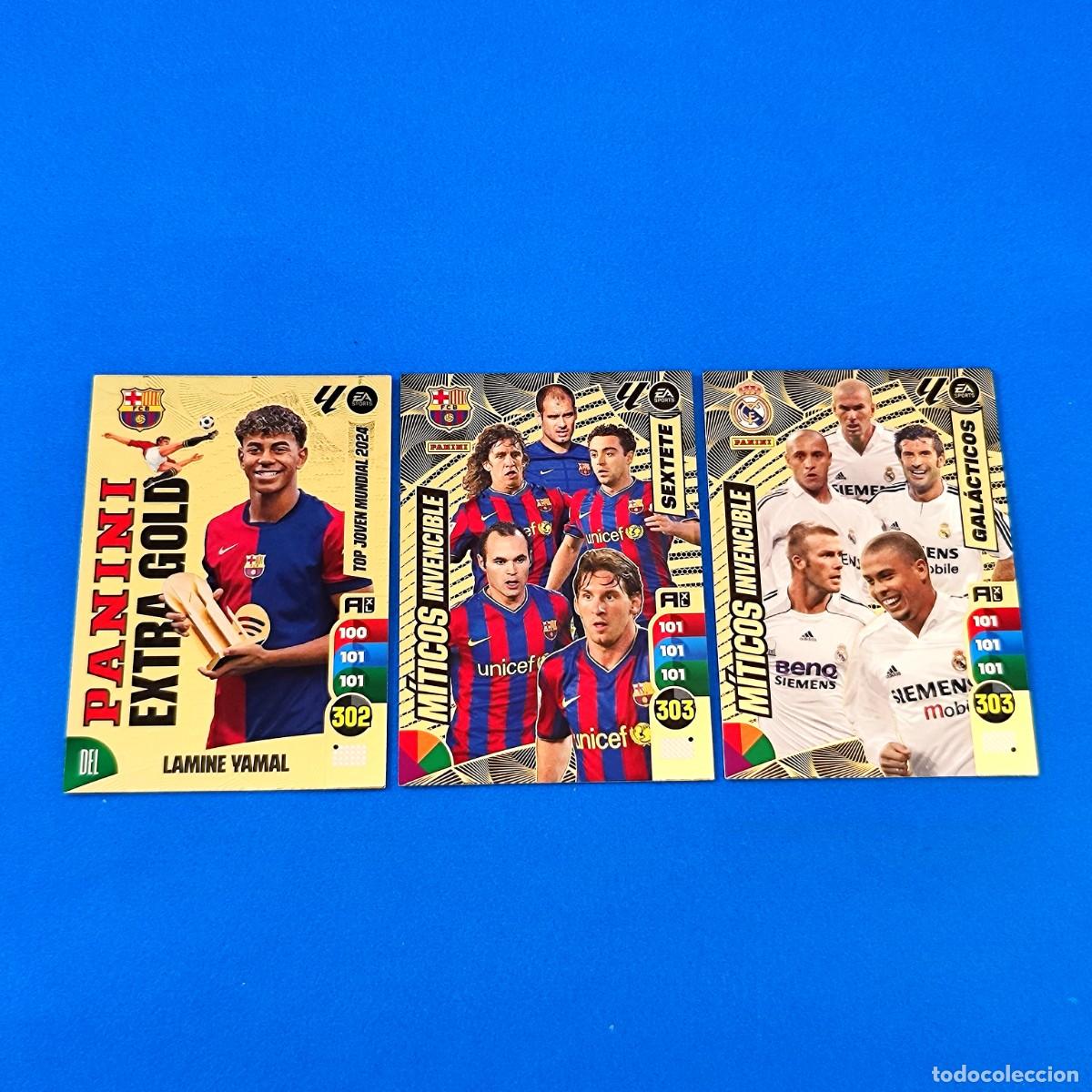 Cromos de F&uacute;tbol: Adrenalyn 2024 2025 / 24 25 M&iacute;ticos Invencible Gal&aacute;cticos Barcelona Sextete Lamine Yamal Extra Gold