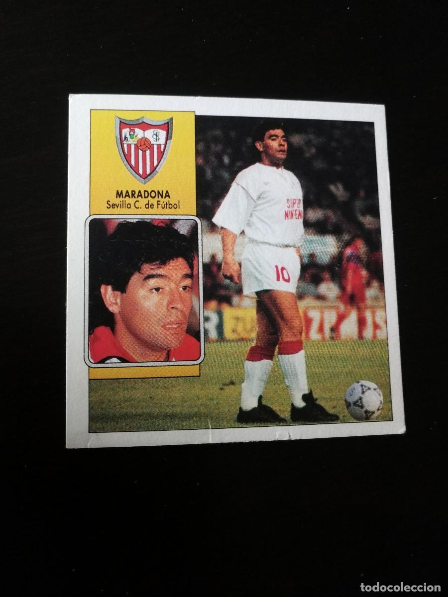Fu&szlig;ball-Sticker: Maradona Coloca Sevilla CF editorial Este 1992-93, Este 92/93, despegado
