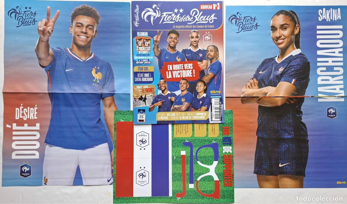 Fu&szlig;ball-Sticker: Magazine Panini FIERS D'ETRE BLEUS #3 des equipes de FRANCE con posters DOU&Eacute; y KARCHAOUI