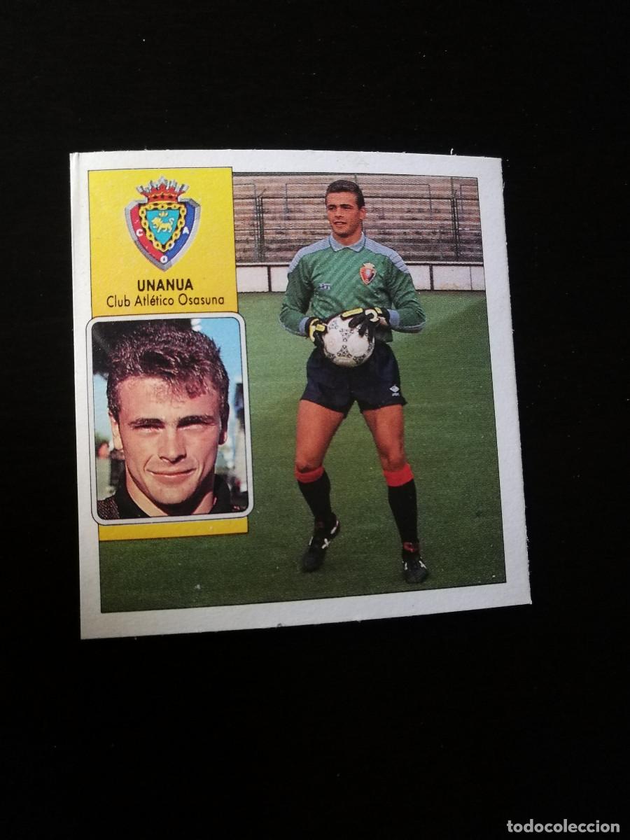 Cromos de F&uacute;tbol: Unanua Baja CA Osasuna editorial Este 1992-93, Este 92/93, despegado
