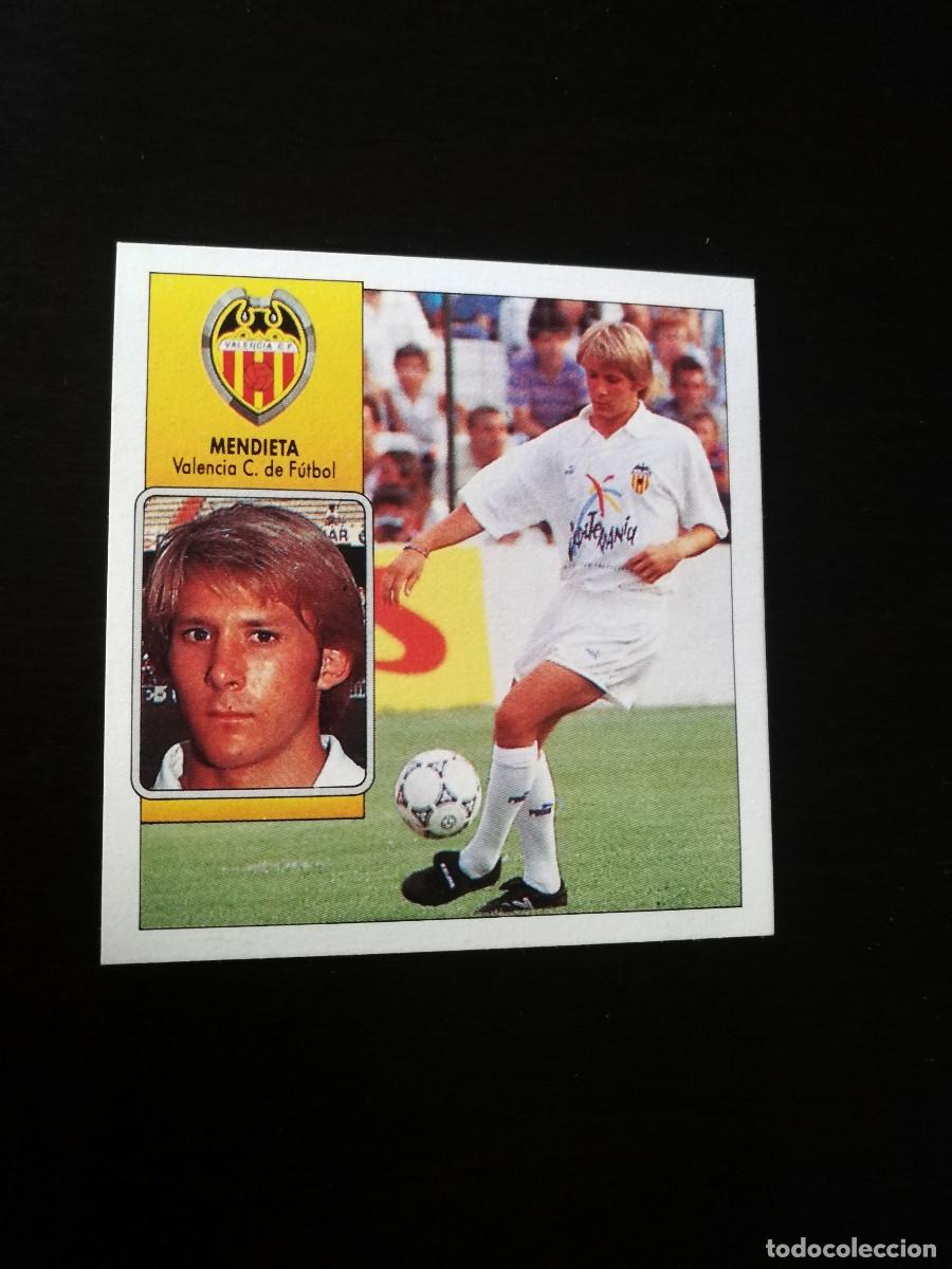 Cromos de F&uacute;tbol: Mendieta Coloca Valencia CF editorial Este 1992-93, Este 92/93, despegado