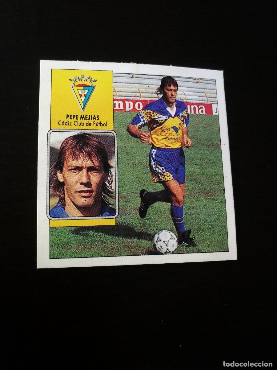 Cromos de F&uacute;tbol: Pepe Mej&iacute;as C&aacute;diz CF editorial Este 1992-93, Este 92/93, despegado