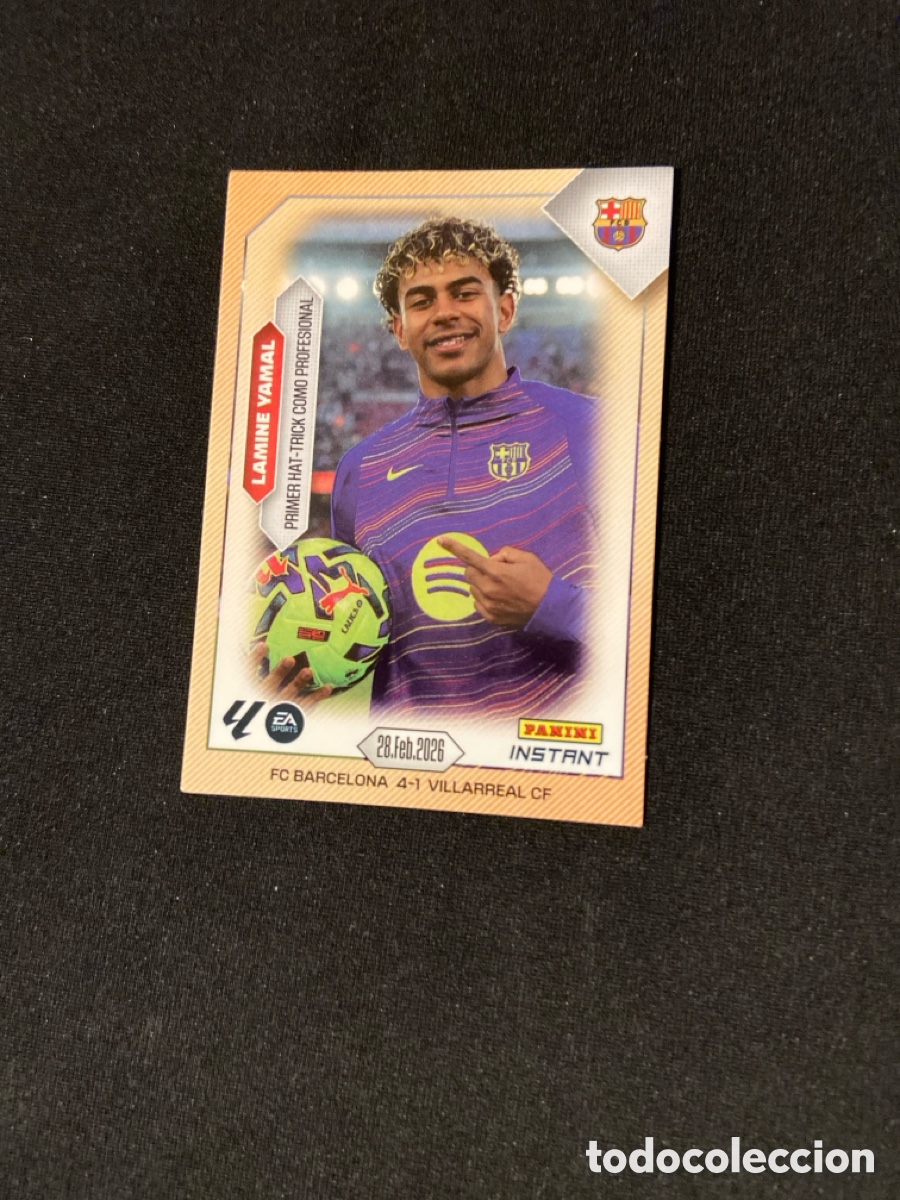 Cromos de F&uacute;tbol: LAMINE YAMAL PANINI INSTANT HAT-TRICK BARCELONA