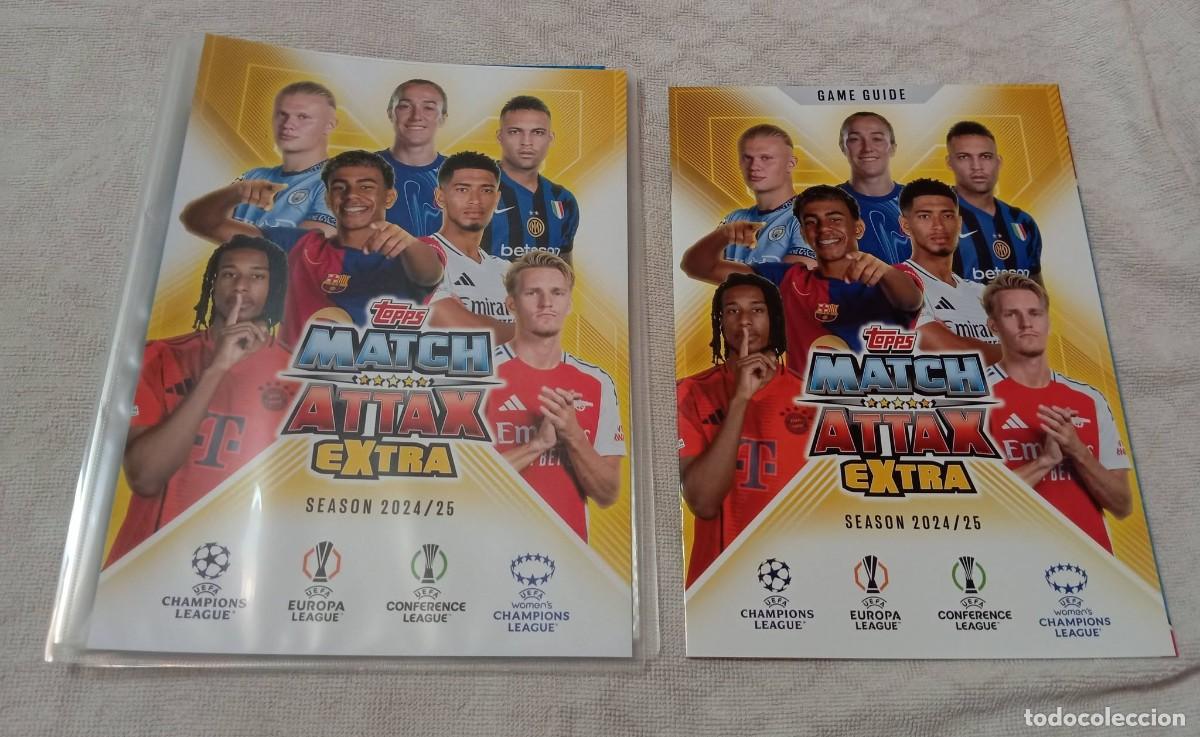 Cromos de F&uacute;tbol: -TOPPS MATCH ATTAX 24-25 EXTRA : ALBUM ARCHIVADOR + GUIA OFICIAL