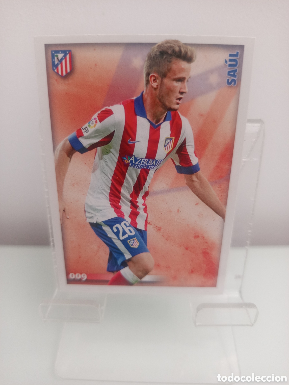Cromos de F&uacute;tbol: ❇️ CROMO ⚽ SA&Uacute;L ATL&Eacute;TICO DE MADRID 9 009 FICHAS QUIZ LIGA 2015 14 15 2014 2015 MUNDICROMO ❇️