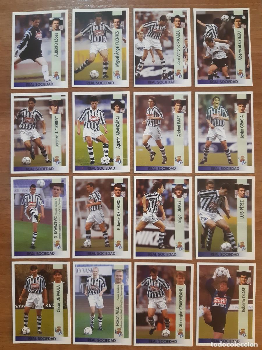 Cromos de F&uacute;tbol: LOTE 16 CROMOS DIFERENTES REAL SOCIEDAD LIGA 96-97 PANINI. NUNCA PEGADOS