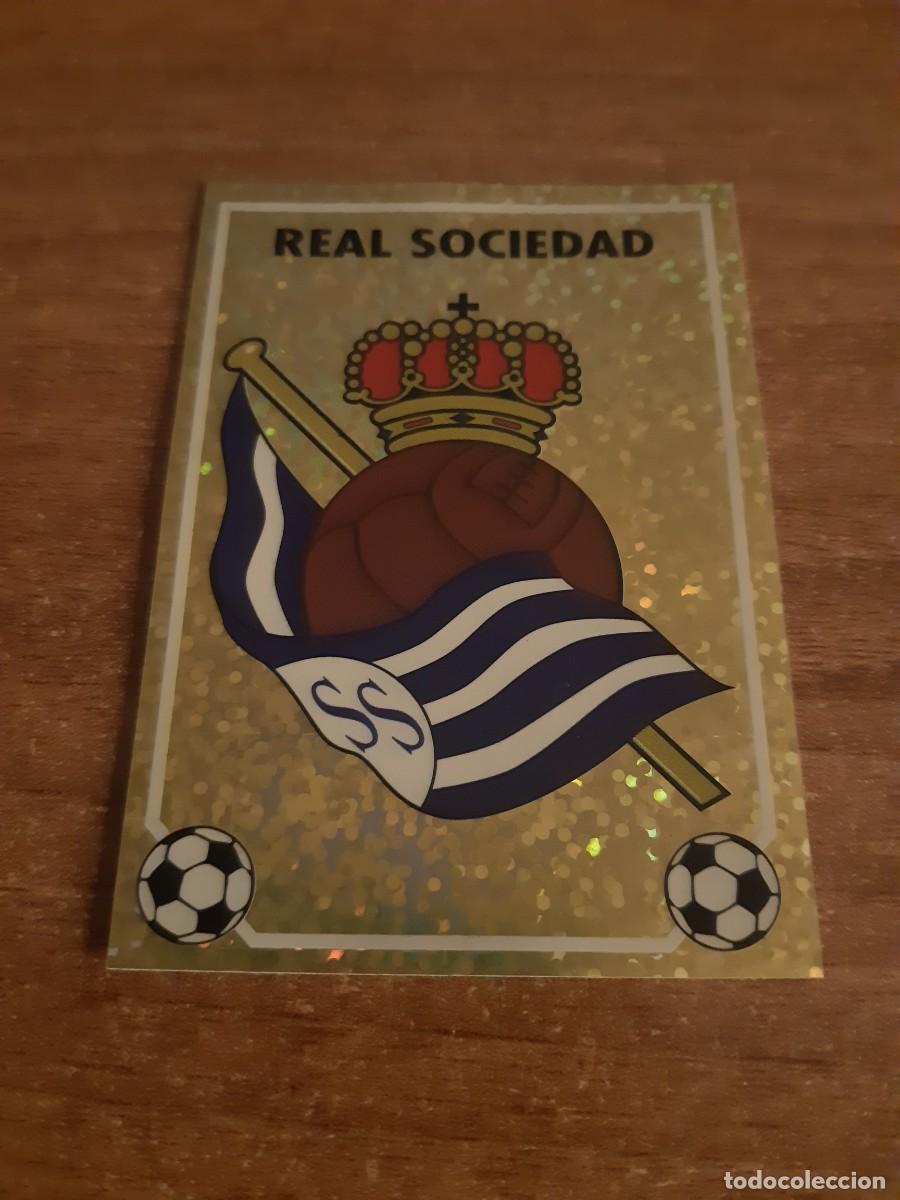 Cromos de F&uacute;tbol: H ESCUDO BRILLANTE REAL SOCIEDAD LIGA 96-97 PANINI. NUNCA PEGADO, SIN PEGAR