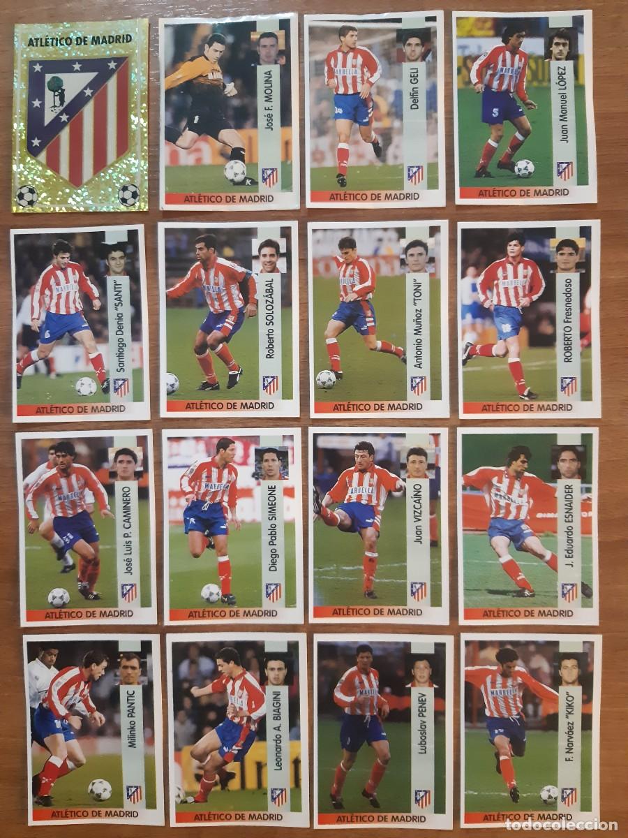 Cromos de F&uacute;tbol: LOTE 16 CROMOS DIFERENTES ATL&Eacute;TICO DE MADRID LIGA 96-97 PANINI. NUNCA PEGADOS, SIN PEGAR