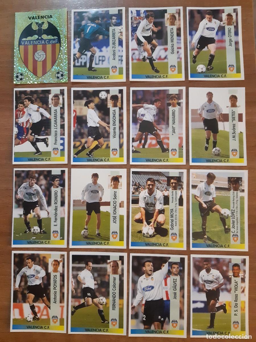 Cromos de F&uacute;tbol: LOTE 16 CROMOS DIFERENTES VALENCIA CF LIGA 96-97 PANINI. NUNCA PEGADOS, SIN PEGAR
