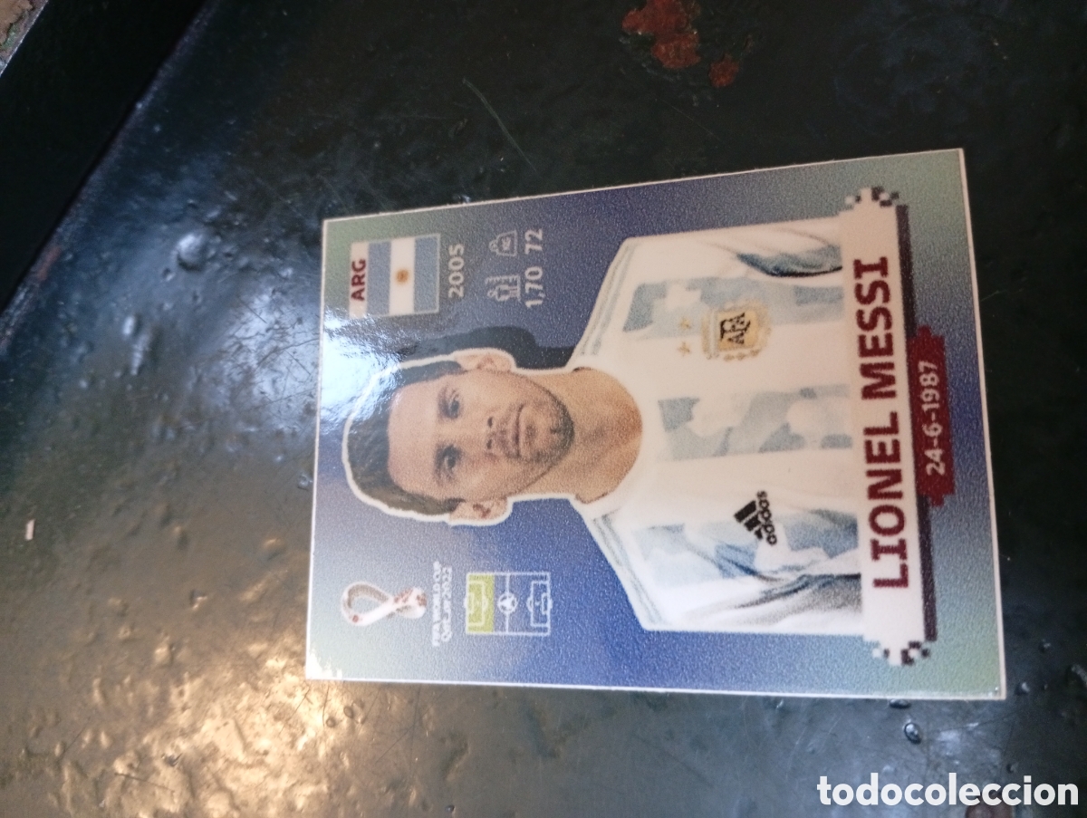 Cromos de F&uacute;tbol: Messi Panini mundial de Qatar