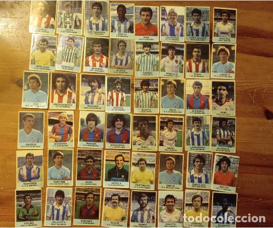 Cromos de F&uacute;tbol: Lote de 68 cromos Mateo Mirete 82 83. Nuevos. Incluye Maradona