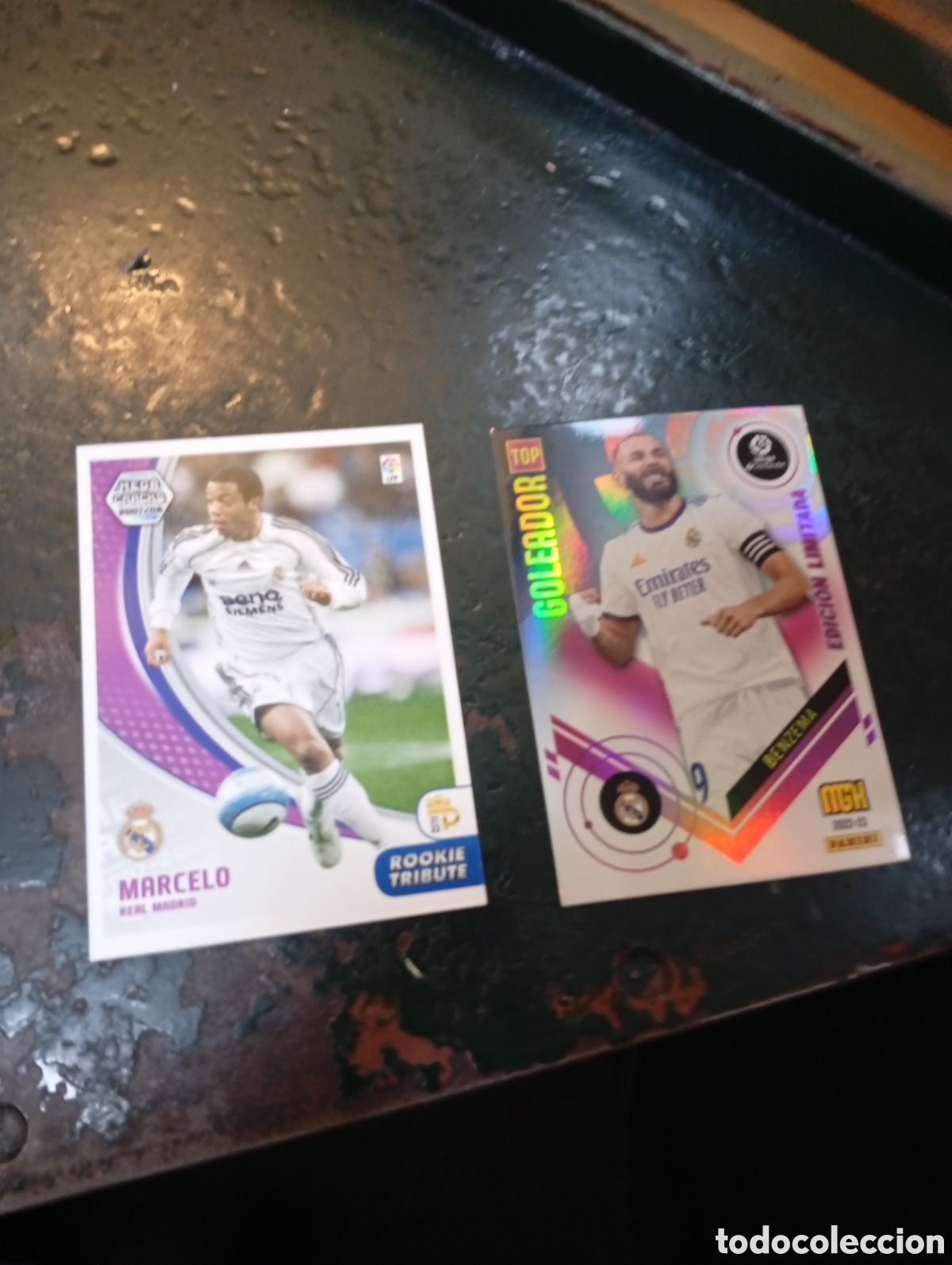 Cromos de F&uacute;tbol: Lote edici&oacute;n limitada Marcelo y Benzema