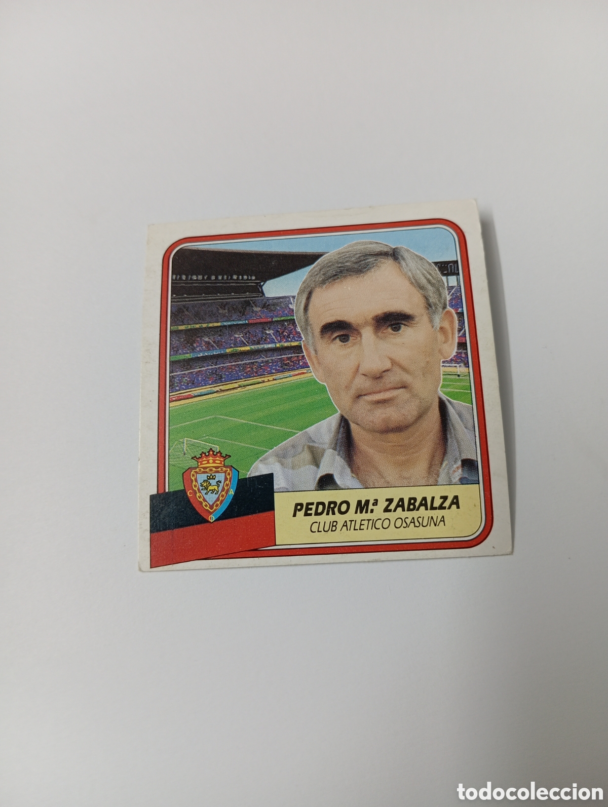 Cromos de F&uacute;tbol: ENTRENADOR Pedro Zabalza Osasuna Liga Este 1989 1990 Panini 89 90 NUEVO SIN PEGAR