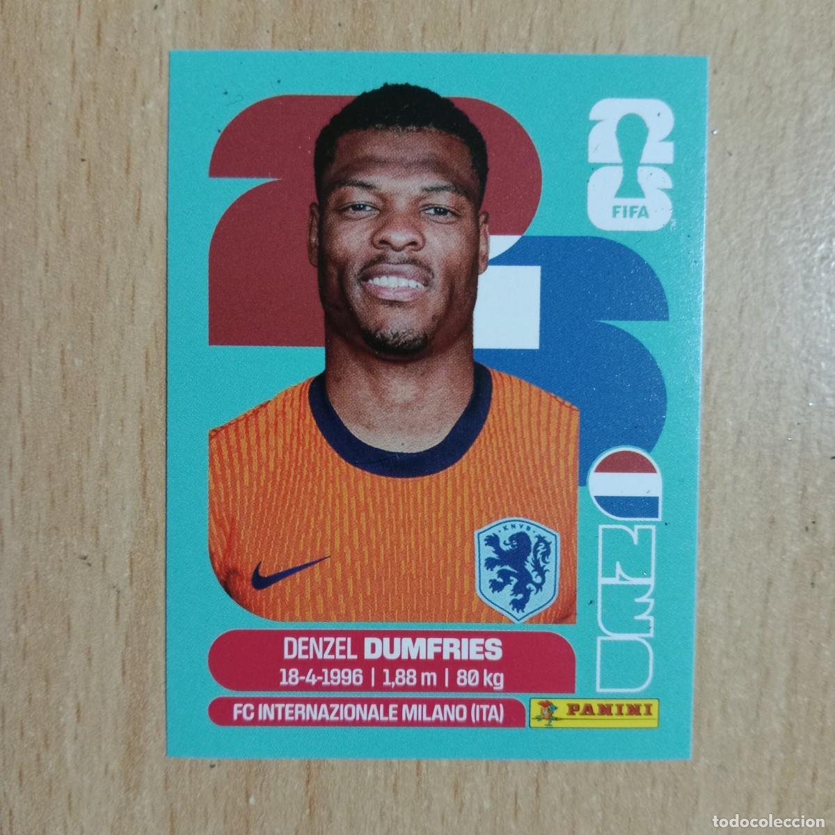 Cartes &agrave; collectionner de Football: DENZEL DUMFRIES , HOLANDA , STICKER CROMO N&ordm; NED 6 , FIFA WORLD CUP 2026 - PANINI - A&Ntilde;O 2026.