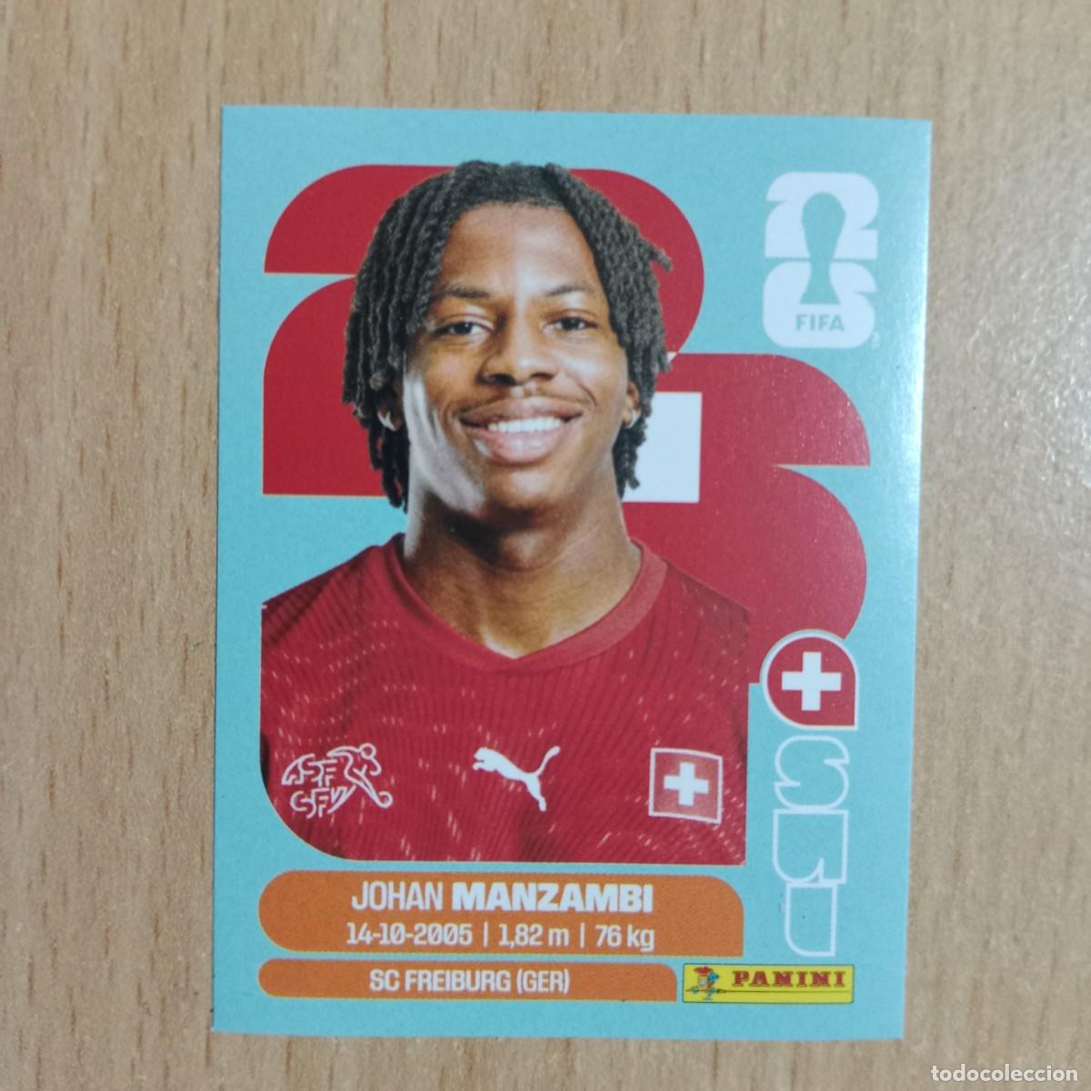 Cartes &agrave; collectionner de Football: JOHAN MANZAMBI , SUIZA , STICKER CROMO N&ordm; SUI 15 , FIFA WORLD CUP 2026 - PANINI - A&Ntilde;O 2026.