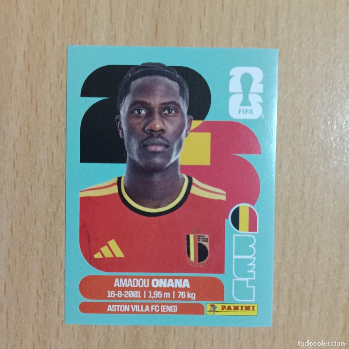 Football Stickers: AMADOU ONANA , B&Eacute;LGICA , STICKER CROMO N&ordm; BEL 10 , FIFA WORLD CUP 2026 - PANINI - A&Ntilde;O 2026.