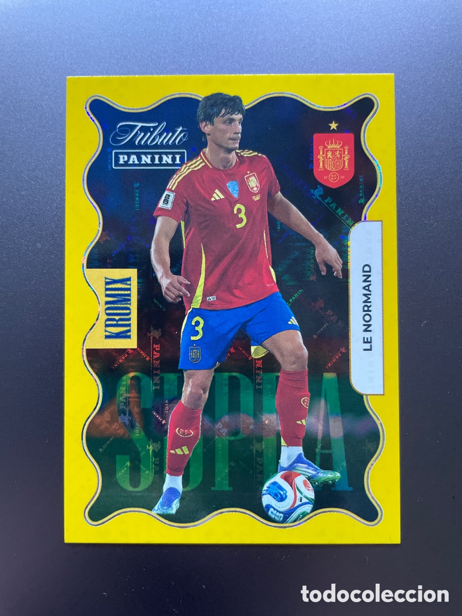 Football Stickers: Le Normand KO76 Kromix Supra Gold Panini Tribute Seleccion Espa&ntilde;ola 2010-2026 Vamos Campeones