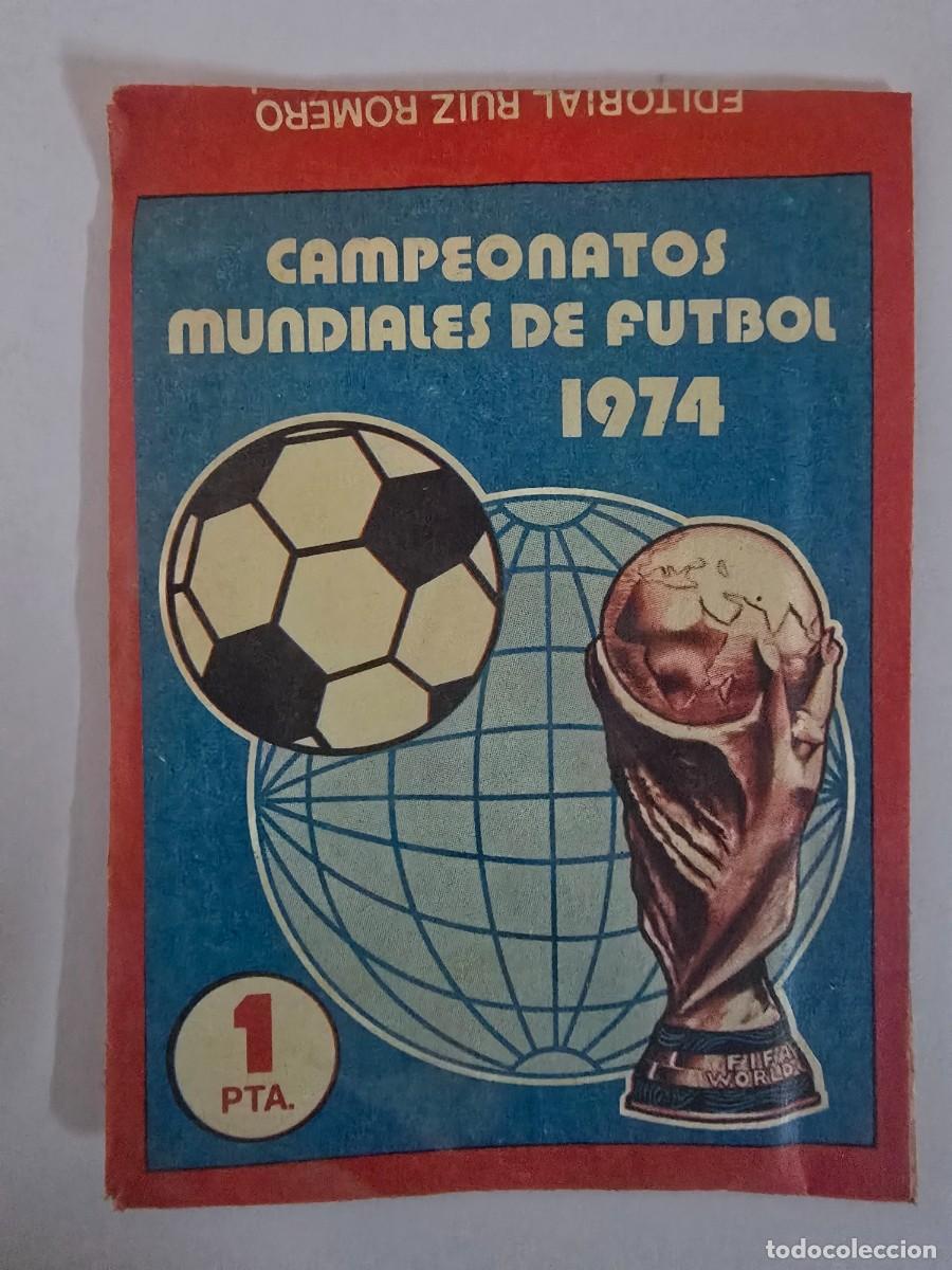 Football Stickers: Campeonatos Mundiales de Futbol 1974.Sobre Cromos sin Abrir.Ruiz Romero