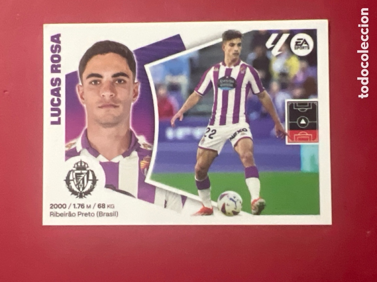 Cromos de F&uacute;tbol: C5218. CROMO ESTE PANINI - LIGA 2024-25 (24 - 25) - N&ordm; 6 - LUCAS ROSA - VALLADOLID