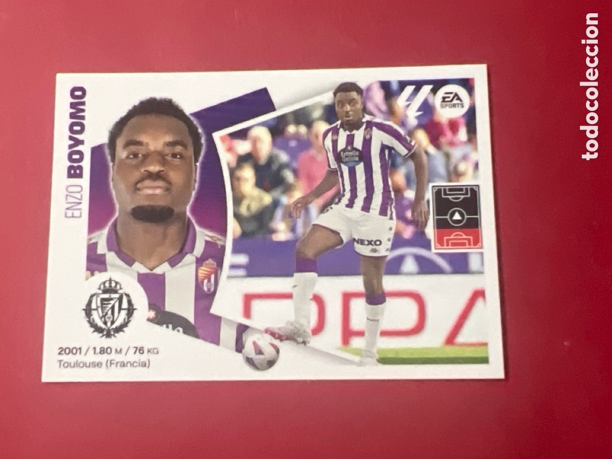 Cromos de F&uacute;tbol: C5231. N&ordm; 8 BOYOMO VALLADOLID LIGA ESTE 24 25 2024 2025 SIN PEGAR NUNCA PEGADO