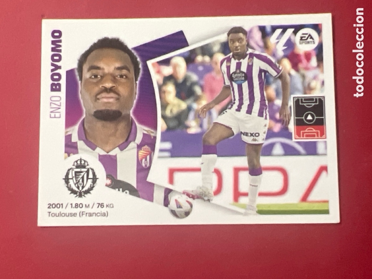 Cromos de F&uacute;tbol: C5232. N&ordm; 8 BOYOMO VALLADOLID LIGA ESTE 24 25 2024 2025 SIN PEGAR NUNCA PEGADO