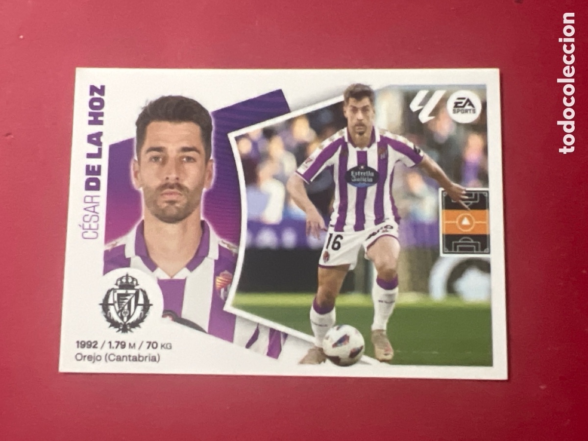 Cromos de F&uacute;tbol: C5236. 11 C&eacute;sar de la Hoz, Real Valladolid, Panini Ediciones Liga Este 2024 2025 24 25