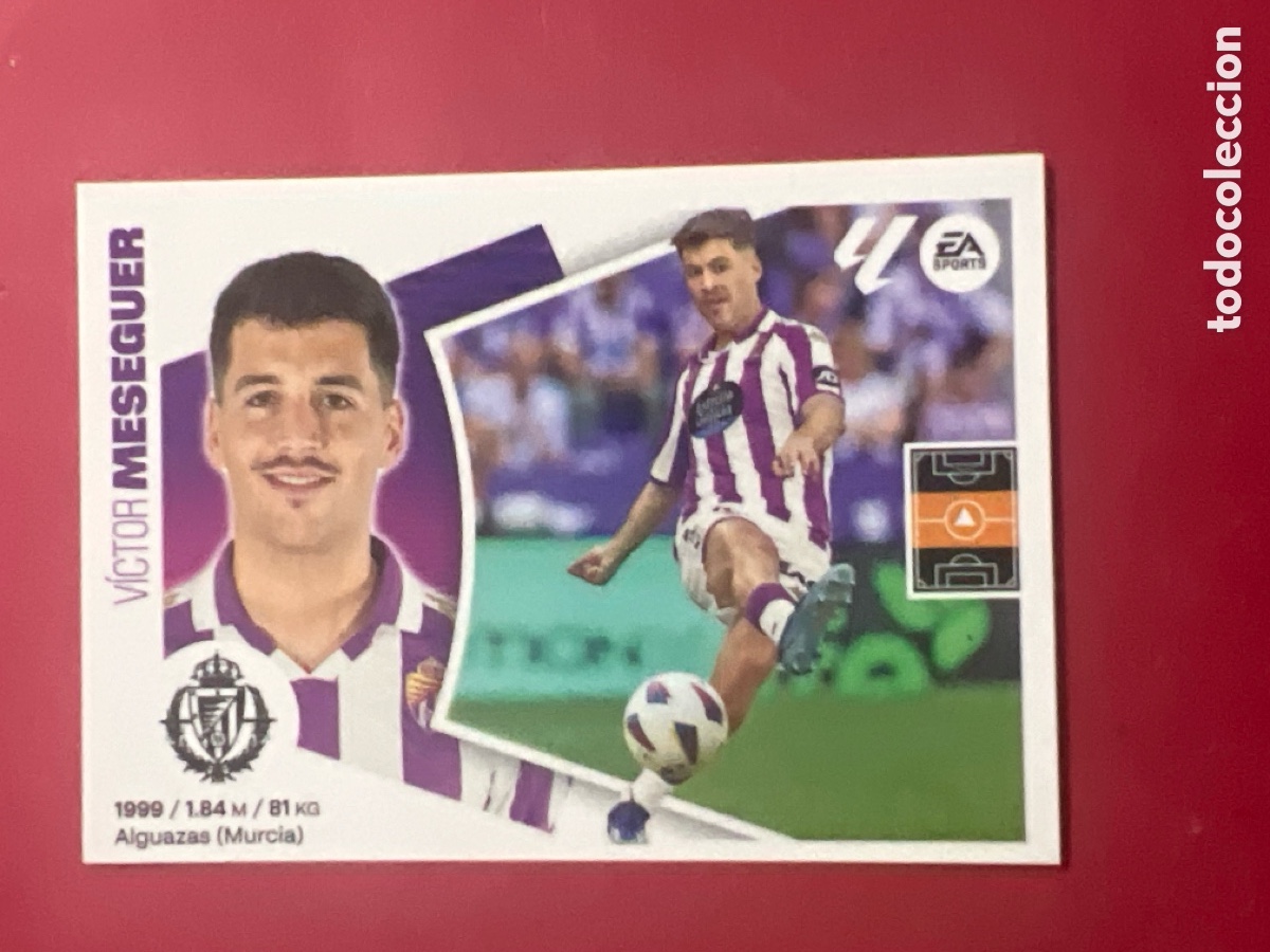 Cromos de F&uacute;tbol: C5237. 12A V&iacute;ctor Meseguer, Real Valladolid, Panini Ediciones Liga Este 2024 2025 24 25, 12 A