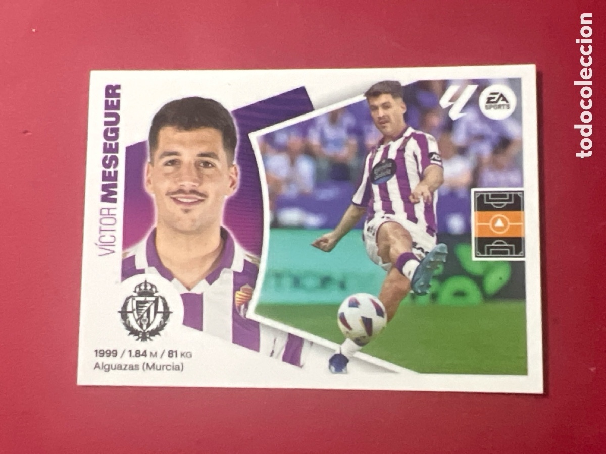 Cromos de F&uacute;tbol: C5238. 12A V&iacute;ctor Meseguer, Real Valladolid, Panini Ediciones Liga Este 2024 2025 24 25, 12 A