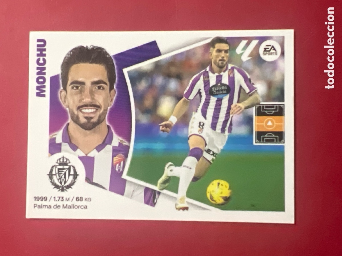 Fu&szlig;ball-Sticker: C5240. N&ordm; 13 MONCHU VALLADOLID LIGA ESTE 24 25 2024 2025 SIN PEGAR NUNCA PEGADO